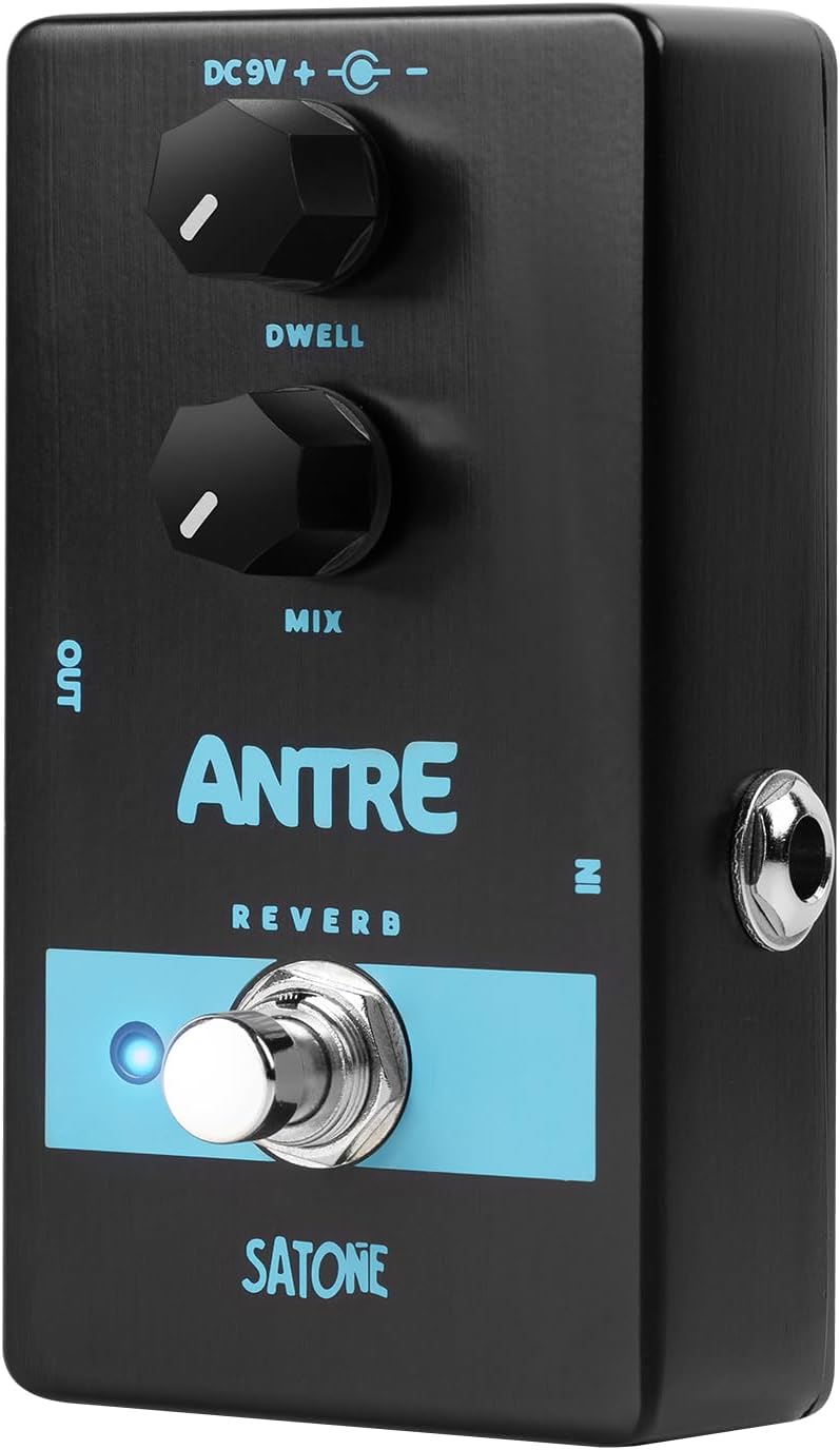 SATONE S803 Antre Reverb Electric Guitar Effect Pedal - Classic Reverb with 2 Controls Preset Acoustic Metal Pedal with True Bypass - Image 1